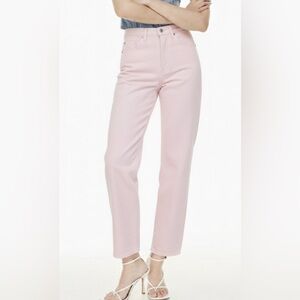 Aritzia Pink Flare & Wide Leg Jeans